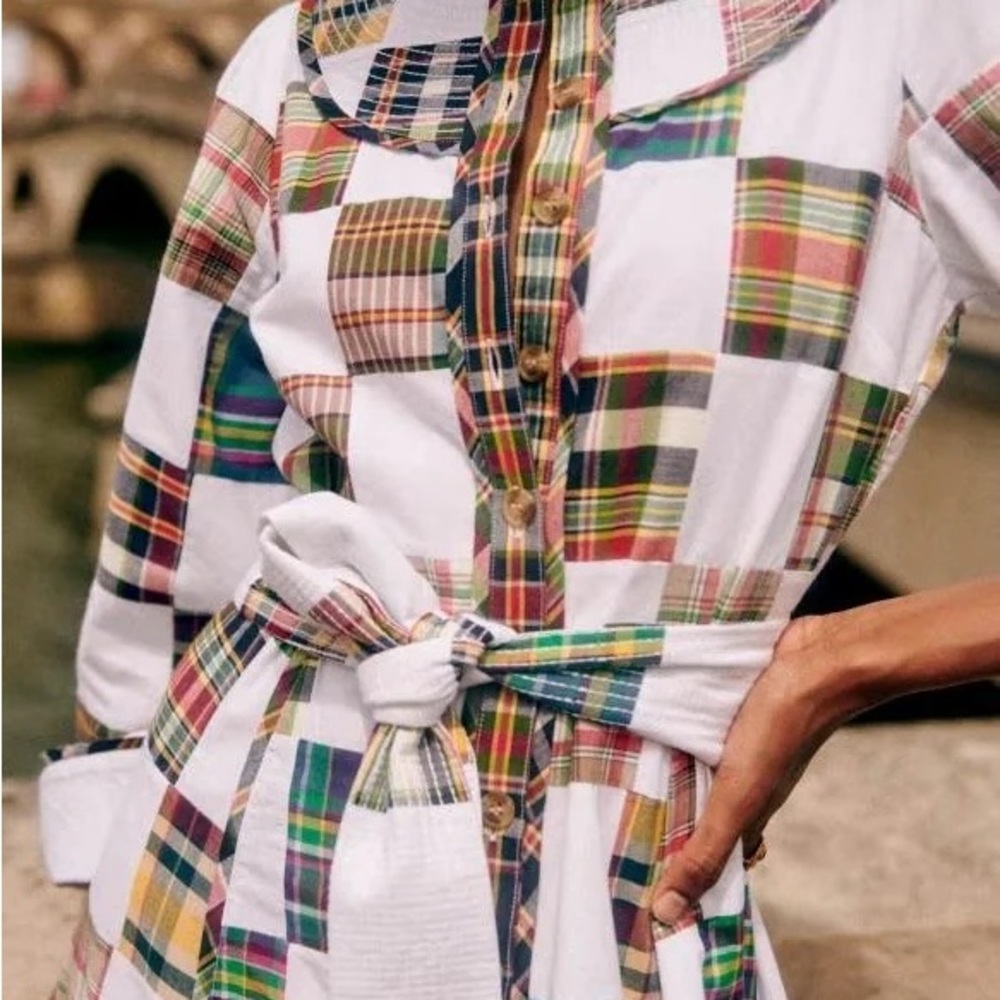 Sezane Loisa Patchwork Dress, US6
